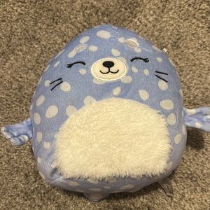 Blue and White Plush Seal Toy squishmallows